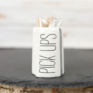 Bistro Ceramic PICK UPS Toothpick Holder with Toothpicks